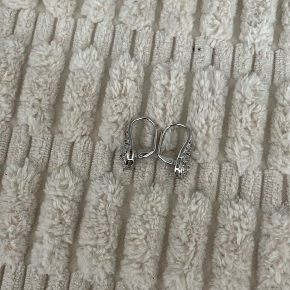 NWT Nearly 1/2 Carat Natural Diamond Double Halo Leverback  NWT Nearly 1/2 Carat Natural Diamond Double Halo Leverback Hoop Earrings, 3/4\